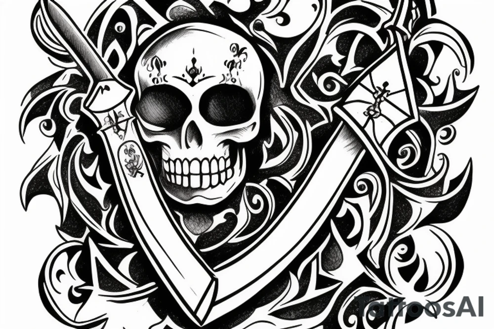 "Memento Mori" With a scyth behind it tattoo idea
