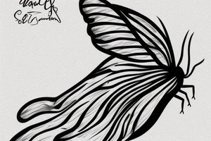 The black butterfly that one side of the wing is Ocean similar to Shawn Mendes's tattoo tattoo idea