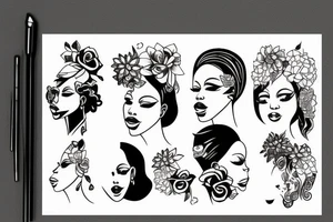 Black woman tattoo idea