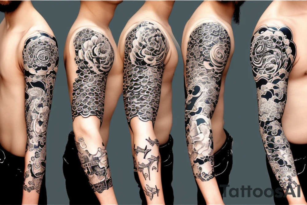 japanese full sleeve tattoo idea
