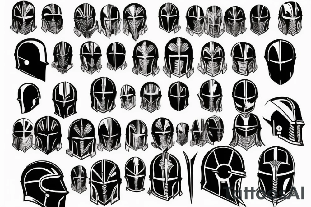 spartan helmet tattoo idea