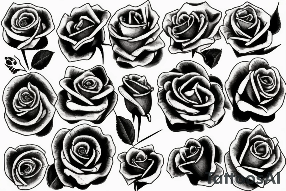 Death rose tattoo idea