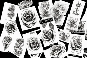 Death rose tattoo idea