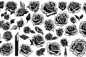 Death rose tattoo idea