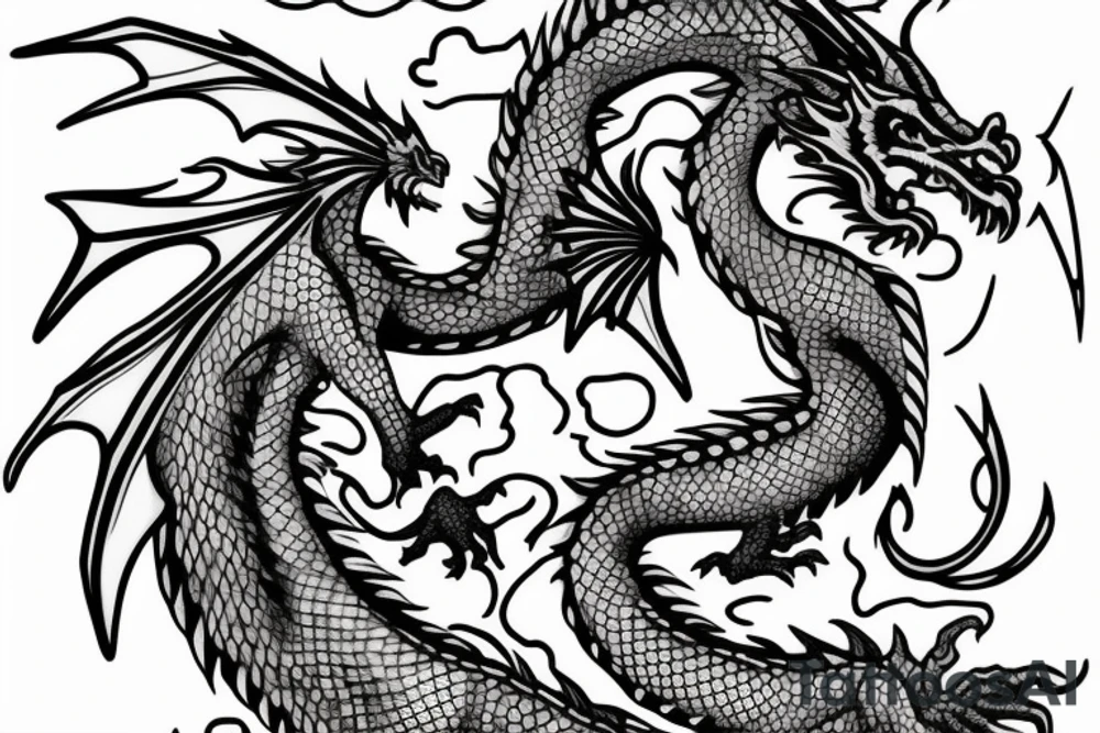 Dragon wearing a had tattoo idea