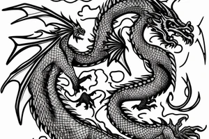 Dragon wearing a had tattoo idea