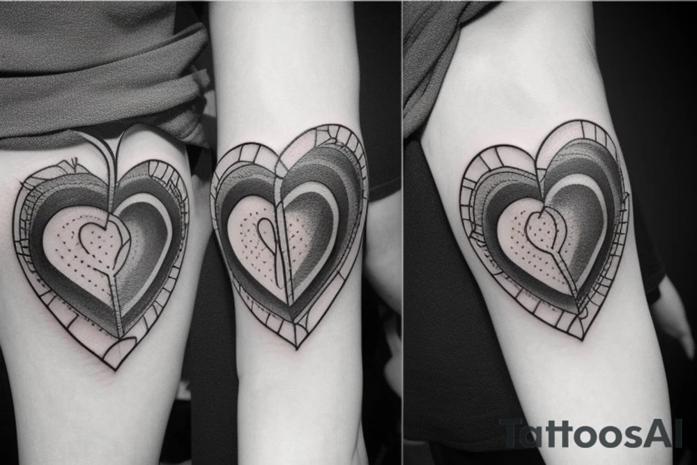 A human heart tattoo idea