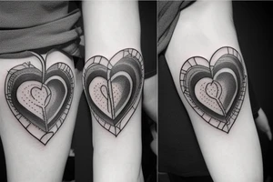 A human heart tattoo idea