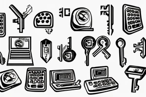 computer keyboard key cap tattoo idea