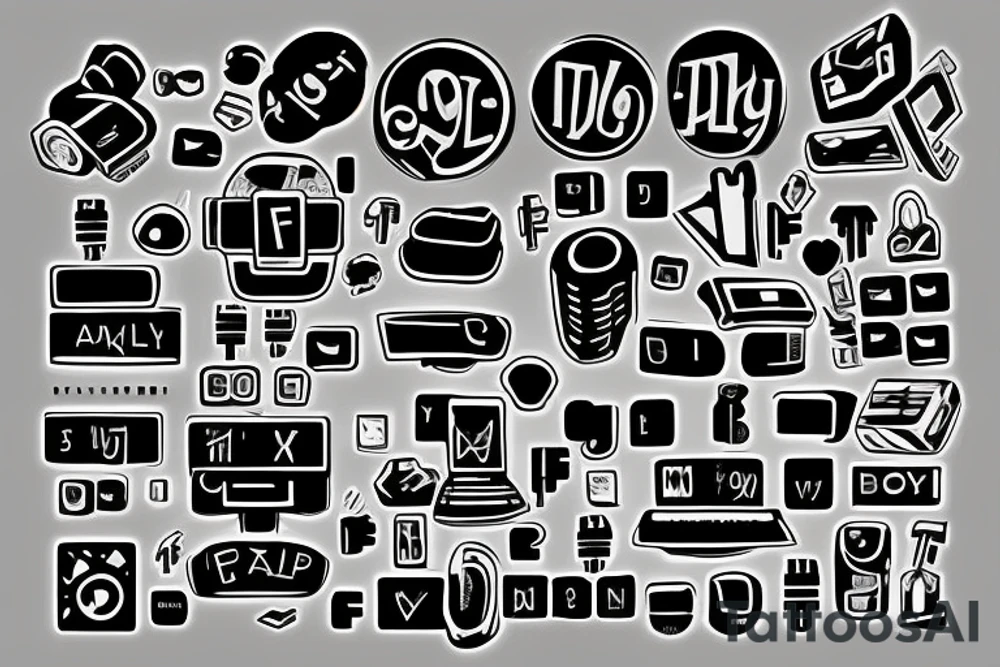 computer keyboard key cap tattoo idea