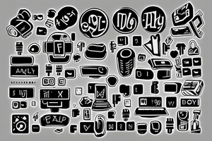 computer keyboard key cap tattoo idea
