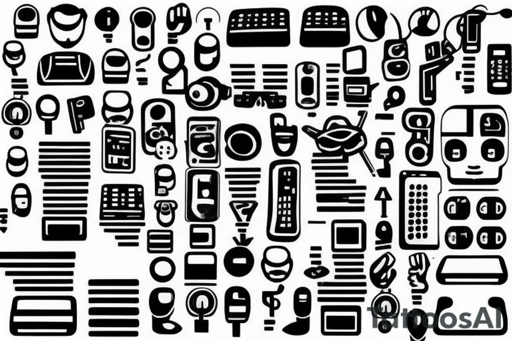 computer keyboard key cap tattoo idea