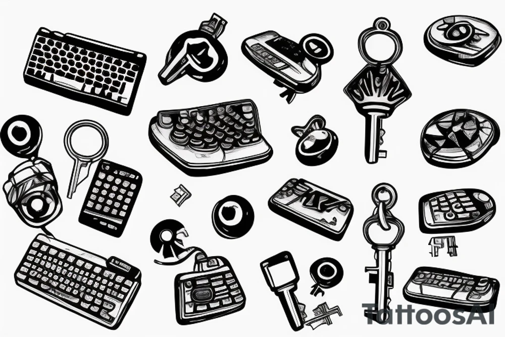 keyboard key cap tattoo idea