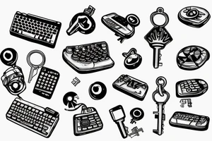 keyboard key cap tattoo idea