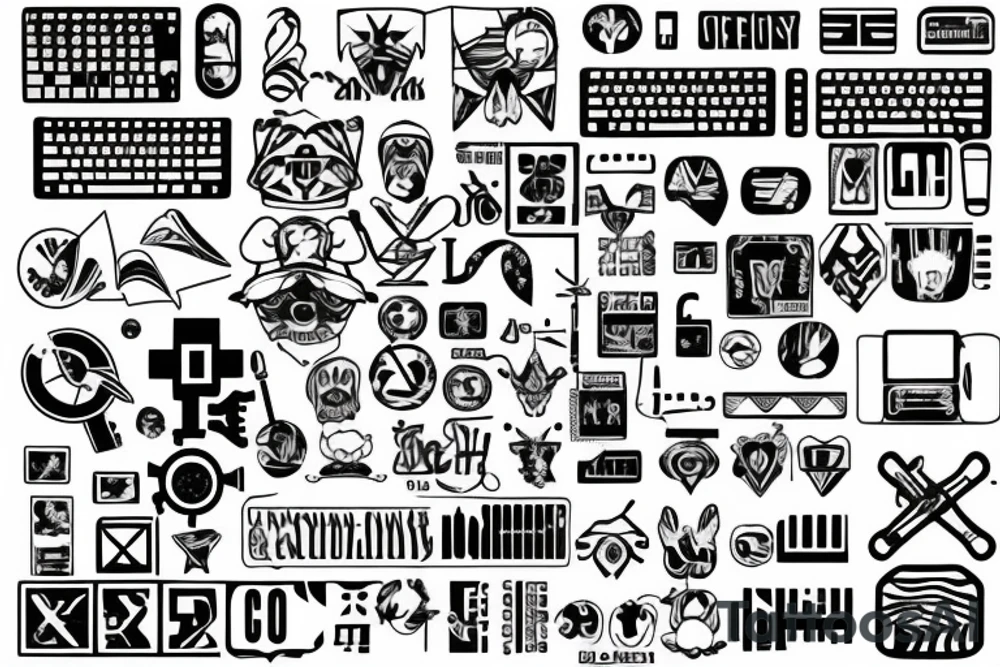 keyboard key tattoo idea