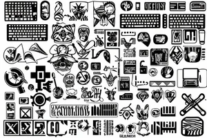 keyboard key tattoo idea