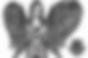 person with angel wings tattoo idea