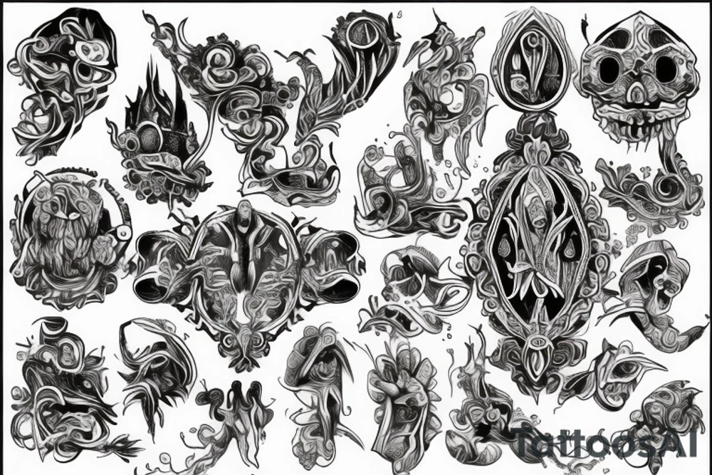 religious, color, for the arm, tattoo idea