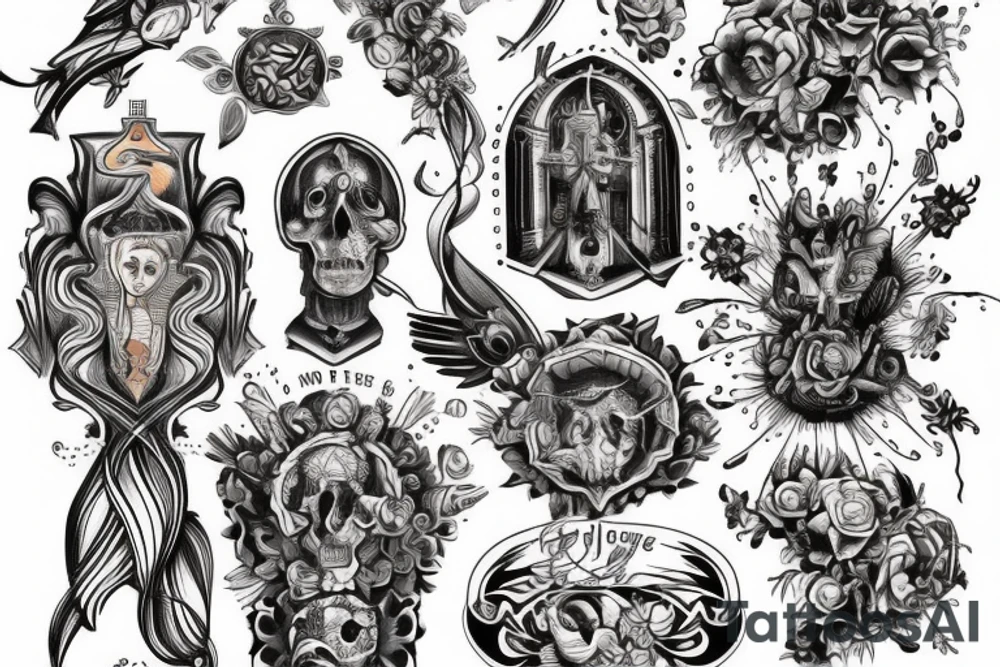 religious, color, for the arm, catholic tattoo idea