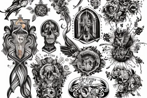 religious, color, for the arm, catholic tattoo idea