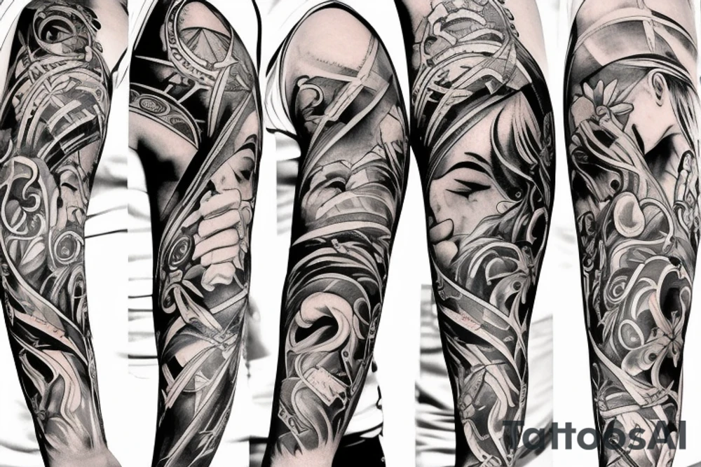 religious, color, for the arm, catholic tattoo idea