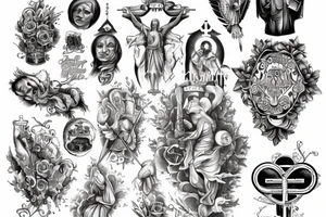 religious, for the arm, catholic images tattoo idea