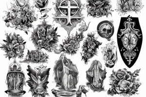 religious, for the arm, catholic images tattoo idea