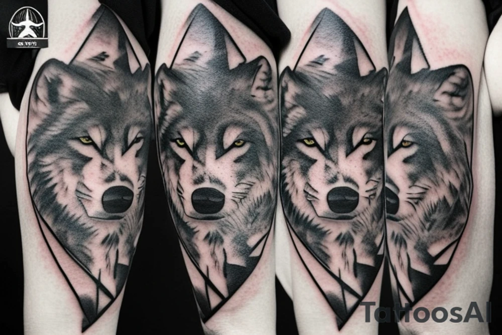 https://cacto-static.s3.amazonaws.com/IMG_4652.jpeg, ultra realistic, wolf tattoo, in the arm, showing it completely tattoo idea