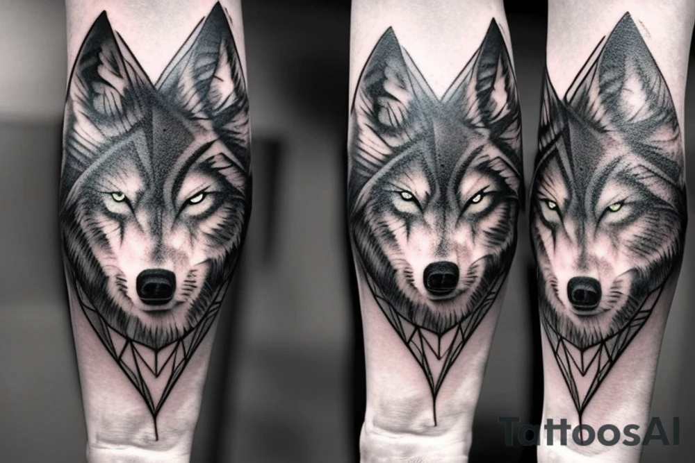 https://cacto-static.s3.amazonaws.com/IMG_4652.jpeg, ultra realistic, wolf tattoo, in the arm, showing it completely tattoo idea