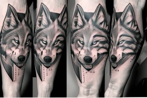 https://cacto-static.s3.amazonaws.com/IMG_4652.jpeg, ultra realistic, wolf tattoo, in the arm, showing it completely tattoo idea