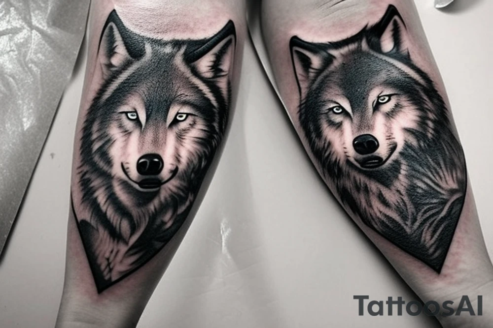 https://cacto-static.s3.amazonaws.com/IMG_4652.jpeg, realistic, wolf tattoo, full color, showing it completely tattoo idea