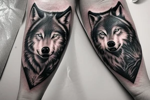 https://cacto-static.s3.amazonaws.com/IMG_4652.jpeg, realistic, wolf tattoo, full color, showing it completely tattoo idea