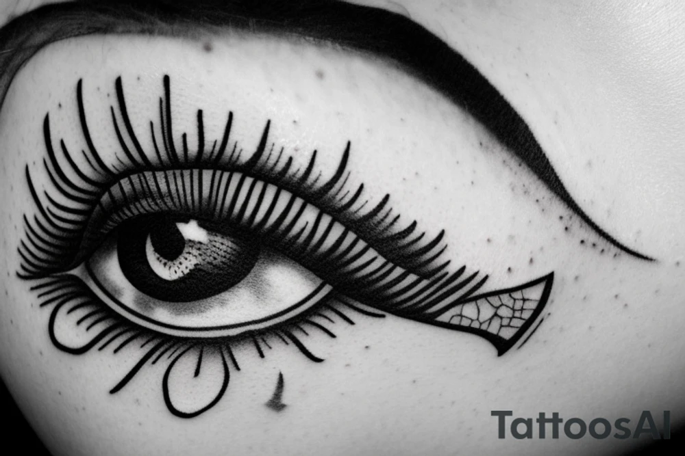 Black and white eye tattoo idea