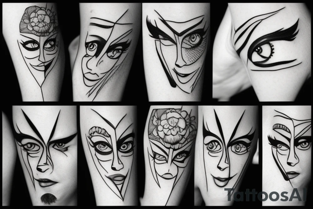 Black and white eye tattoo idea