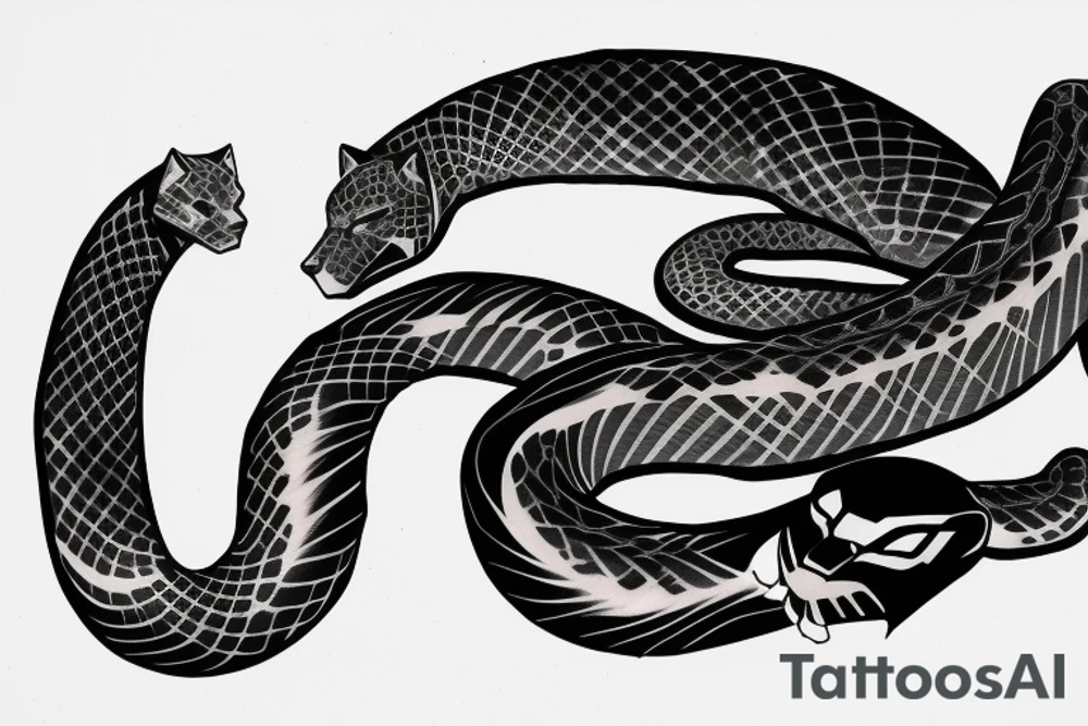black panther three 6's and a snake tattoo idea