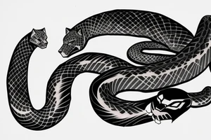 black panther three 6's and a snake tattoo idea