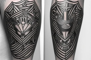 a king chess piece with a sparrow at the top tattoo idea