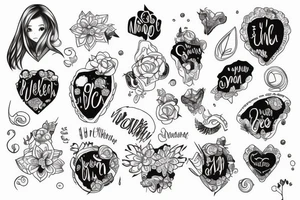 daughter name mishika tattoo idea