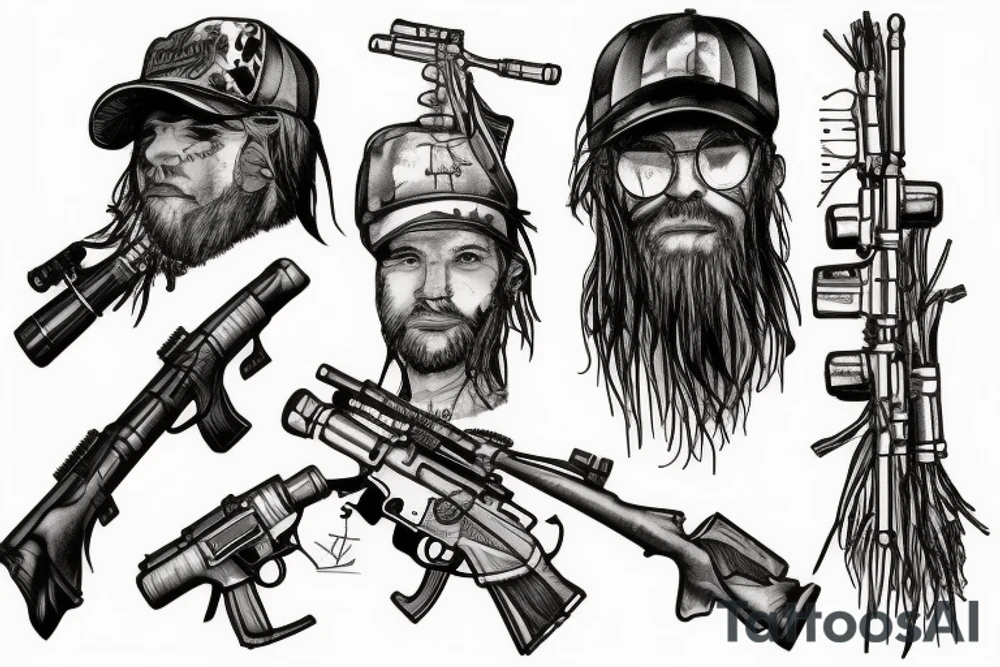 Ghillie Sniper tattoo idea