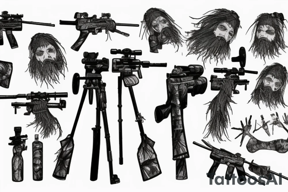 Ghillie Sniper tattoo idea