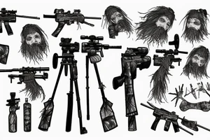 Ghillie Sniper tattoo idea