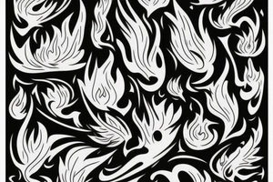 Flames , play loud tattoo idea