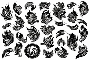 Flames , play loud tattoo idea