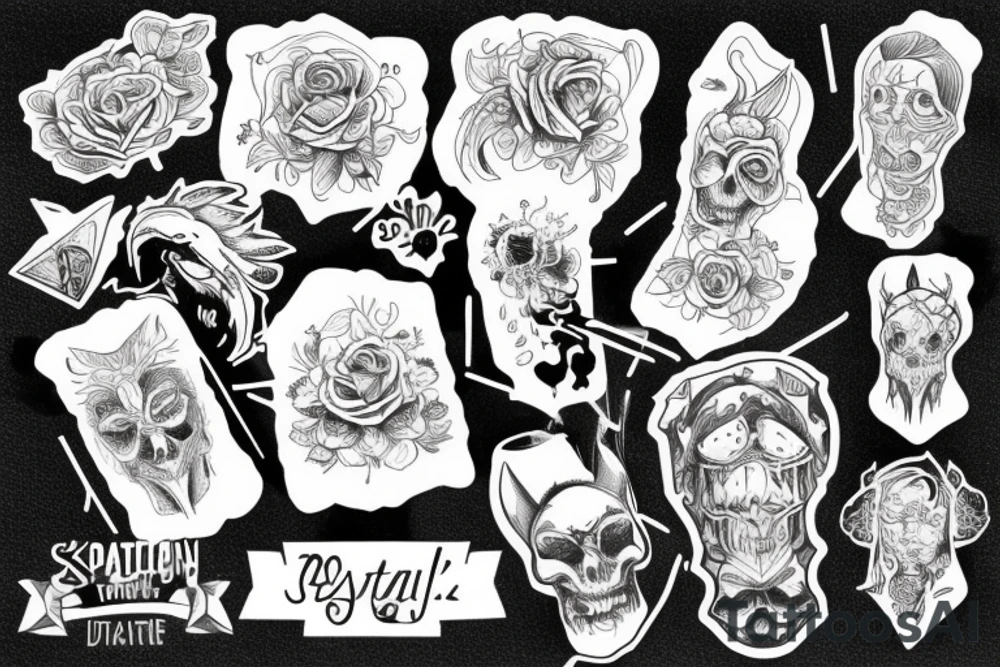 нож с узорами tattoo idea