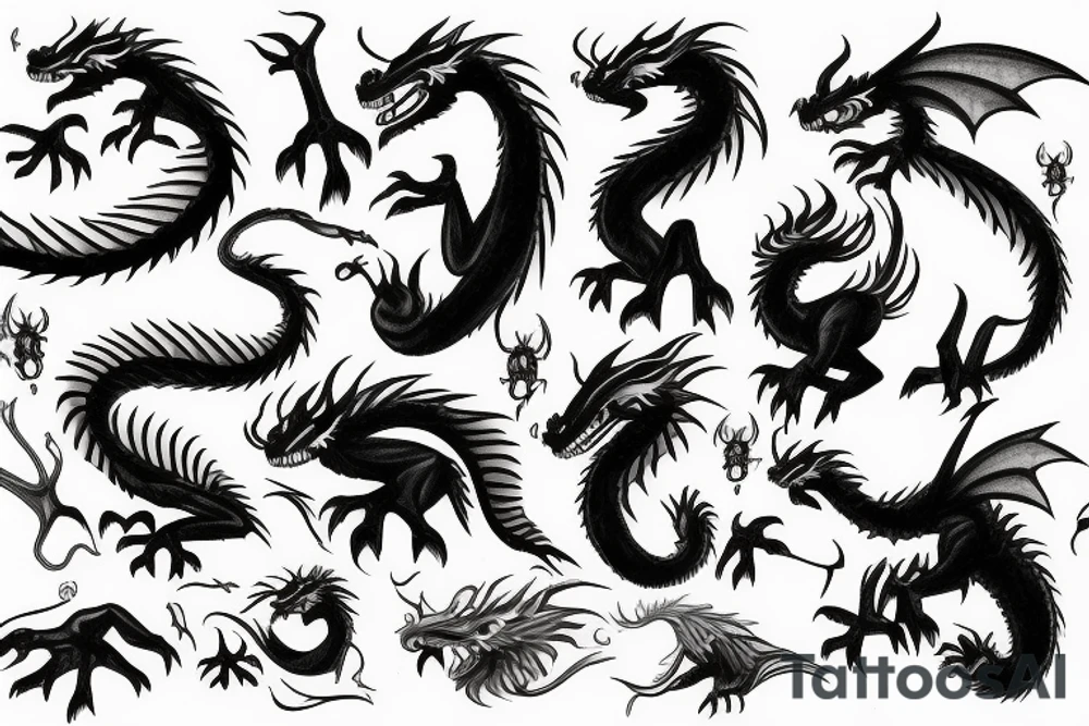single dragon tattoo idea
