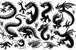 single dragon tattoo idea