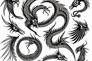 single dragon tattoo idea