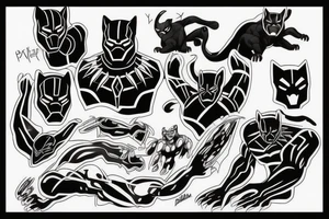 black panther tattoo idea