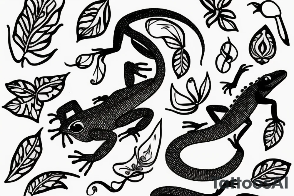 little lizard in bali tattoo idea