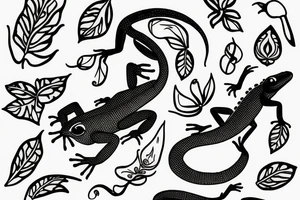 little lizard in bali tattoo idea